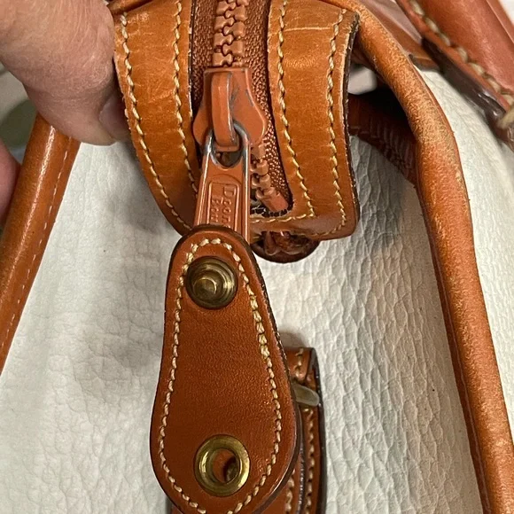 Dooney & Bourke Cream and Tan Satchel - Picture 3 of 14